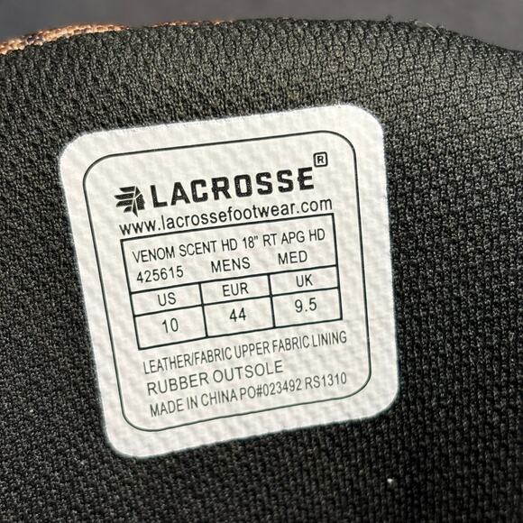 Lacrosse Venom Scent HD 18” Waterproof Snake Boot 425615 Mens 10 Hunting Camo - Picture 10 of 10